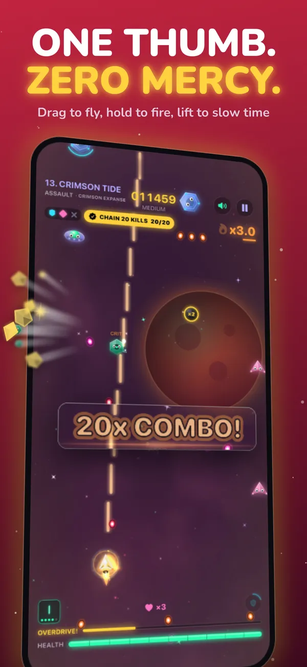 One thumb, zero mercy: a level in full swing